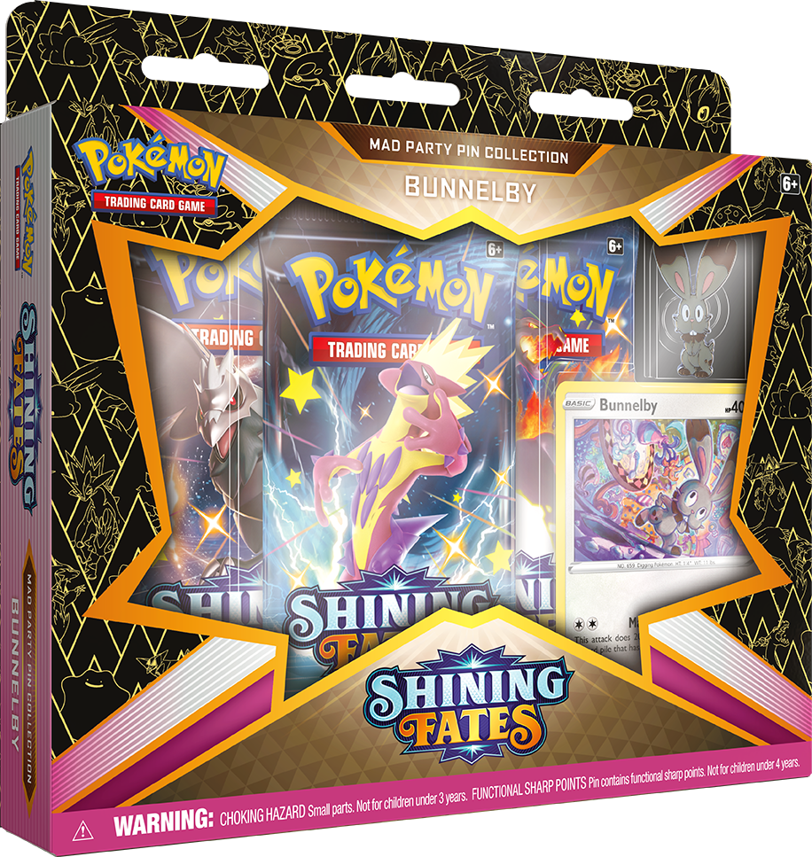Pokemon Shining Fates Mad Party Pin Box - Bunnelby
